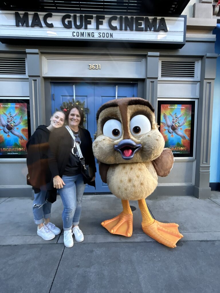 Photos with the characters at Universal Studios