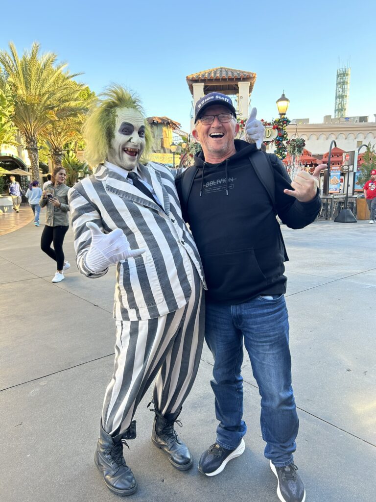 Photos with the characters at Universal Studios