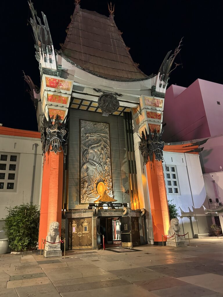 Photo of the outside of Chinese Theatre located near the Magic Castle Hotel.