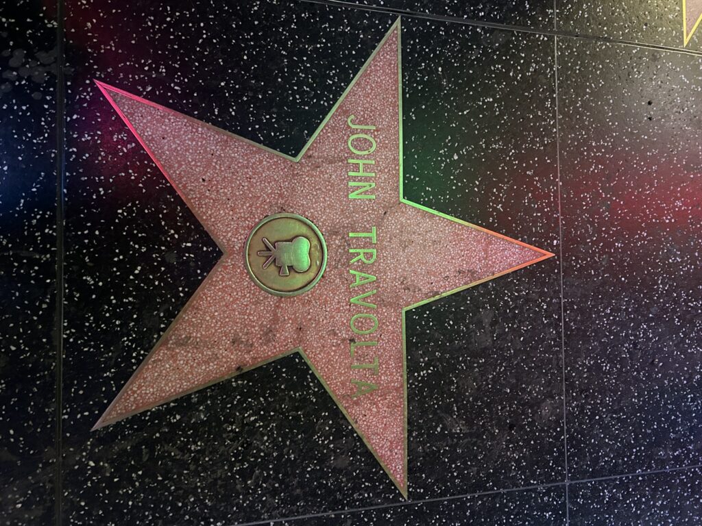 John Travolta star on the Hollywood walk of fame