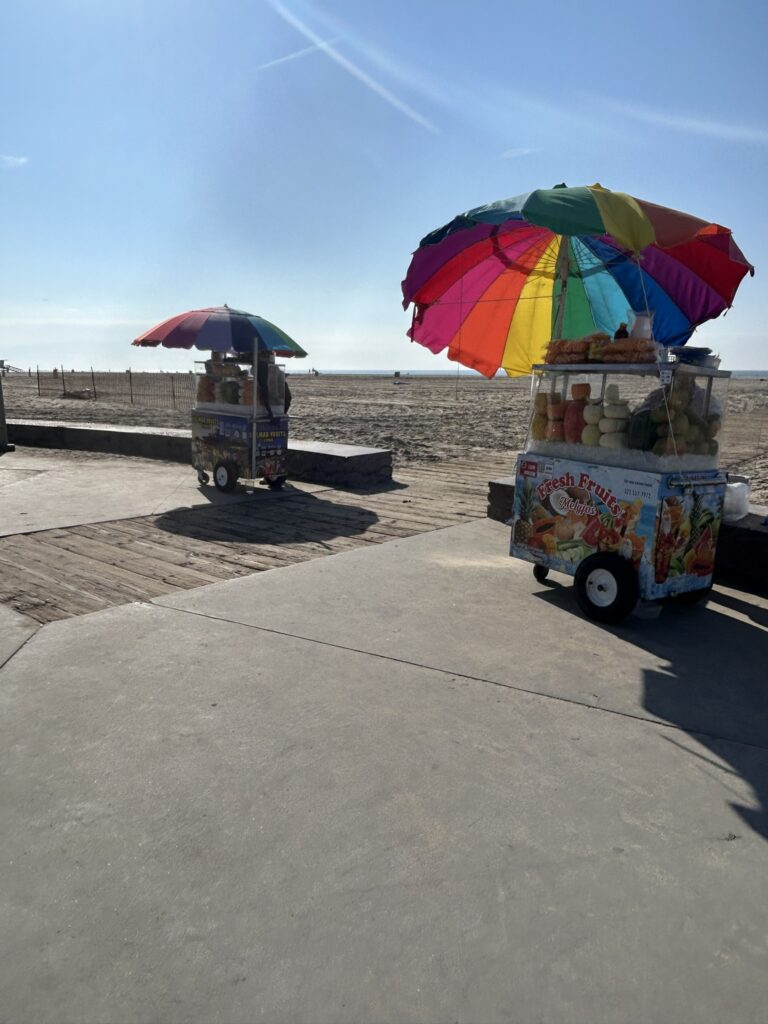 Street vendor on the boardwalk from Santa Monica Pier to Venice Beach